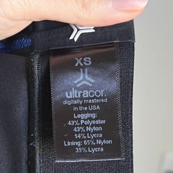Ultracor Women's Stylist Pixelate Crop Legging in Blue Size XS - Picture 4 of 4